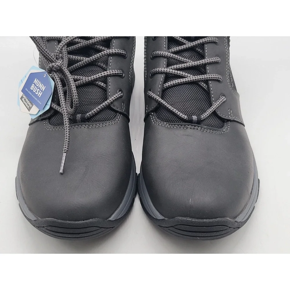 Nunn Bush Excavate Plain Toe Mens 12 Black‎ Mid Boots Casual Shoes